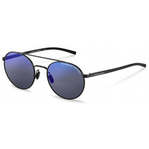 Porsche Design 8932 A Ανδρικά Γυαλιά Ηλίου Στρογγυλά Μεταλλικά Μαύρα με Μπλε Καθρέπτη Φακό