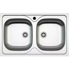 Excel 720CMAS13 Επικαθήμενος Νεροχύτης Inox Σατινέ 80x50cm