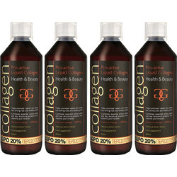 Total Health Solutions Pro-Active Liquid Collagen Lemon με Βιταμίνη C 4x600ml