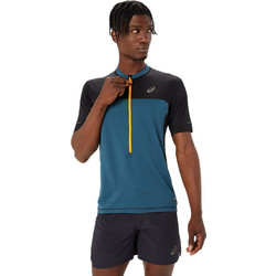 ASICS Fujitrail Short Sleeve Top Ανδρικό Αθλητικό T-Shirt Πετρόλ 2011C729-401