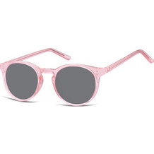Sunoptic SS-CP123C Γυναικεία Γυαλιά Ηλίου Στρογγυλά Κοκάλινα Ροζ με Μαύρο Polarized Φακό