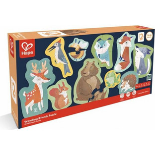 Παιδικό Puzzle Hape Οι Φίλοι Του Δάσους 6 in 1 2x2 + 2x3 + 2x4 + 2x5 Κομμάτια + 2x6pcs