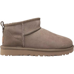 UGG Ultra Mini Γυναικεία Μποτάκια Suede Μπεζ με Γούνα 1116109-ALP