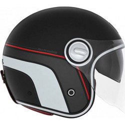 NOX Heritage Line Black Red Κράνος Μηχανής Jet