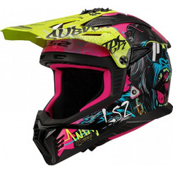 LS2 MX708 Fast II Gorilla Purple Yellow Κράνος Μηχανής Motocross 1450gr