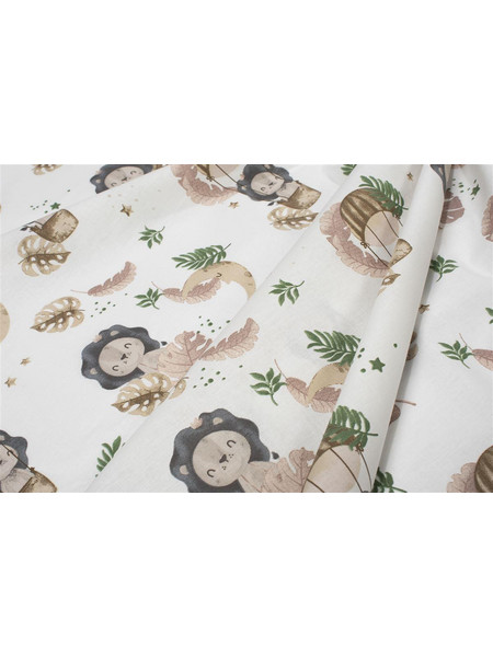 Dimcol Lion 532 Βρεφικό Σεντόνι Λίκνου Βαμβακερό 80x110 Beige