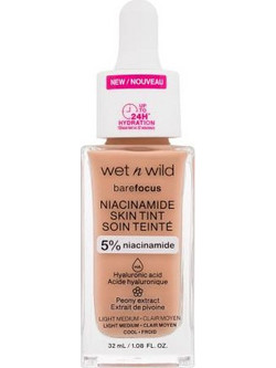 Wet n Wild Bare Focus Niacinamide Skin Tint Light Medium Liquid Make Up 32ml