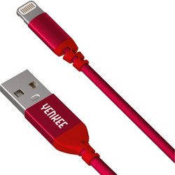 Yenkee YCU 611 Braided USB-A to Lightning Cable 1m Red 8590669303571
