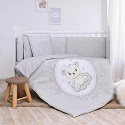 Lorelli Smile Bear Σετ Κούνιας Grey 6τμχ