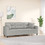 vidaXL Τριθέσιος Καναπές Microfiber Γκρι 210x77x80cm 3200978