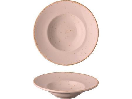 Lukanda Πιάτα Βαθιά Πορσελάνης Leon Ροζ 24cm 6τμχ LEO2-PP-24
