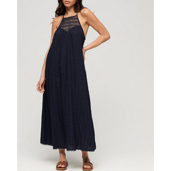 Superdry Midi Καλοκαιρινό Καθημερινό Φόρεμα Navy Μπλε W8011672A-98T