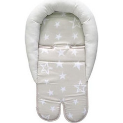 KikkaBoo Memory Foam Στρώμα Καθίσματος Αυτοκινήτου Grey Stars