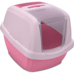 IMAC Maddy Τουαλέτα Γάτας Κλειστή με Φίλτρο & Κόσκινο Ροζ Μ57xΠ43xΥ41cm