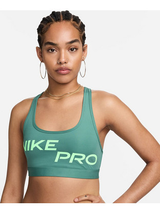 Nike Pro Swoosh Non-Padded Graphic Sports Αθλητικό Μπουστάκι με Χαμηλή Στήριξη Βεραμάν FN2749-361