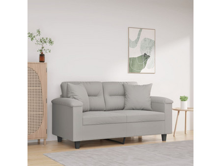 vidaXL Διθέσιος Καναπές Microfiber Γκρι 210x77x80cm 3200966