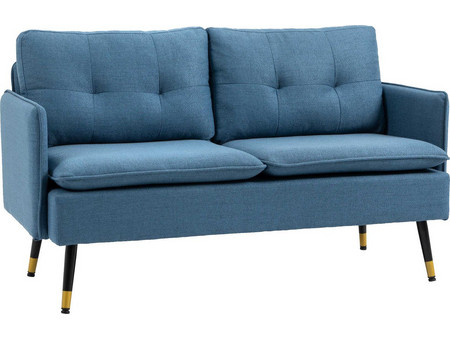 HOMCOM Διθέσιος Καναπές Μπλε 139x68x80cm 839-622V00DB