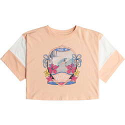 Roxy Παιδικό Crop Top Κοντομάνικο Κοραλί ERGZT04046-MEF0