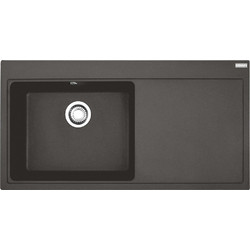 Franke Mythos MTG 611-100 Ένθετος Νεροχύτης Γρανίτη Slate Grey Δεξιά Ποδιά 100x52cm