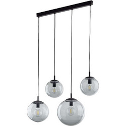 TK Lighting Esme 5381 Κρεμαστό Φωτιστικό Οροφής Ράγα Πολύφωτο E27 Μαύρο