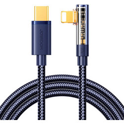 Joyroom Angle 90° Braided USB-C to Lightning Cable 20W 1.2m Blue S-CL020A6