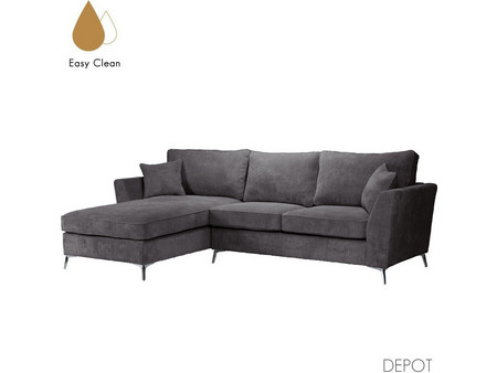 Liberta Boel Γωνιακός Καναπές Γκρι 280x170x92cm 71-0124