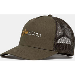Alpha Industries Label Ανδρικό Καπέλο Jockey με Δίχτυ Snapback Υφασμάτινο Χακί 106901-142