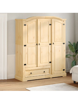 vidaXL Δίφυλλη Ντουλάπα Ρούχων Corona Πεύκο 151.5x52x186cm 4012160