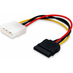 Equip 112050 Καλώδιο Τροφοδοσίας 15-Pin SATA to 4-Pin Molex Male 0.15m Multicolor