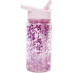 Petit Monkey Glitter Orchid Παιδικό Παγούρι Πλαστικό BPA Free Ροζ 400ml