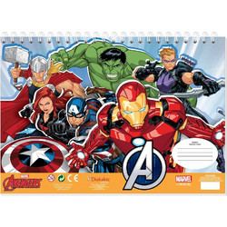 Marvel Avengers Μπλοκ Ζωγραφικής A4 40 Φύλλων με Αυτοκόλλητα 506007