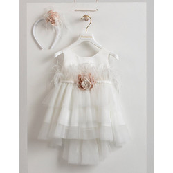 Piccolino Tiffany Βαπτιστικό Φόρεμα 2τμχ DR22S71-IVORY