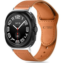 Tech-Protect Leatherfit Λουράκι Δερμάτινο Brown (Samsung Galaxy Watch Ultra)