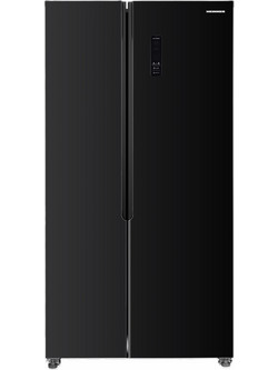 Heinner HSBS-HM442NFGBKE++ Ψυγείο Ντουλάπα 442lt Full No Frost Υ177xΠ90xΒ59cm Μαύρο