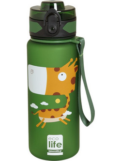 Ecolife Giraffe Παιδικό Παγούρι Πλαστικό BPA Free Πράσινο 500ml