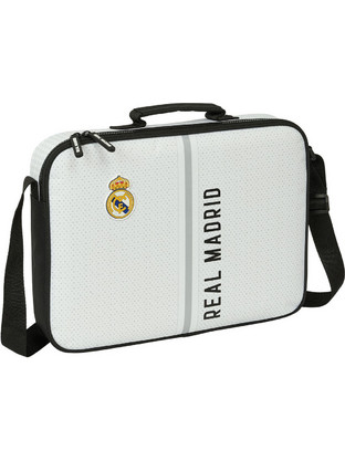 Safta Real Madrid C.F. Σχολική Τσάντα Ώμου Δημοτικού Λευκή 612454385