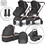 Lorelli Reya Καρότσι Μωρού 3 σε 1 Black Jasper