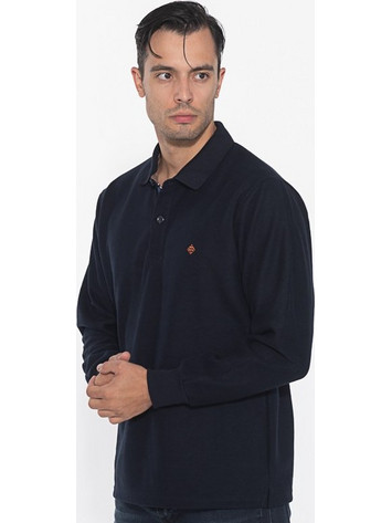 Origin Ανδρική Μπλούζα Polo Μακρυμάνικη Navy Μπλε 231083