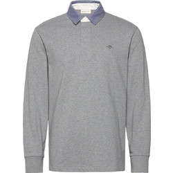 Gant Ανδρική Μπλούζα Polo Μακρυμάνικη Γκρι 3G2004082-093