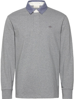 Gant Ανδρική Μπλούζα Polo Μακρυμάνικη Γκρι 3G2004082-093