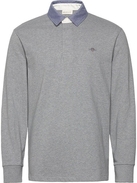 Gant Ανδρική Μπλούζα Polo Μακρυμάνικη Γκρι 3G2004082-093