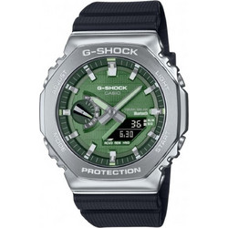 Casio G-Shock Ανδρικό Ρολόι Χρονογράφος Solar με Μαύρο Καουτσούκ Λουράκι GBM-2100A-1A3ER