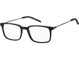 Tommy Hilfiger TH1817 003 Ανδρικός Σκελετός Γυαλιών Οράσεως Κοκάλινος Μεταλλικός Ασημί Μαύρος