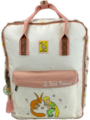 CyP Brands The Little Prince Σχολική Τσάντα Πλάτης Δημοτικού Λευκή Ροζ 107509