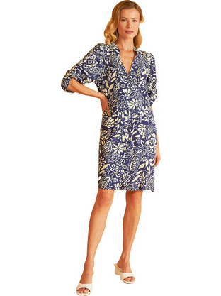Harmony Mini Καλοκαιρινό Καθημερινό Φόρεμα Navy Μπλε 33-506640