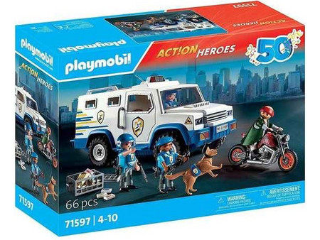 Playmobil Action Heroes Όχημα Χρηματοαποστολής για 4-10 Ετών 71597