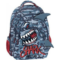 Graffiti Shark Σχολική Τσάντα Πλάτης Δημοτικού Πετρόλ 241212