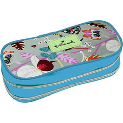 Hallmark Bug Κασετίνα Βαρελάκι με 2 Θήκες Γαλάζια 333-28141