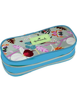 Hallmark Bug Κασετίνα Βαρελάκι με 2 Θήκες Γαλάζια 333-28141