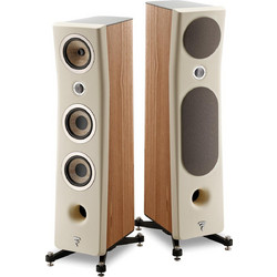 Focal Kanta No2 Ζεύγος Ηχείων Hi-Fi Δαπέδου 300W 3 Δρόμων Ivory Mat Walnut
